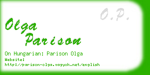 olga parison business card